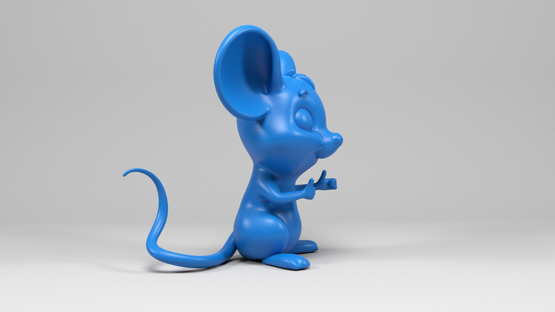 Cartoon mouse figure 3D print model_3