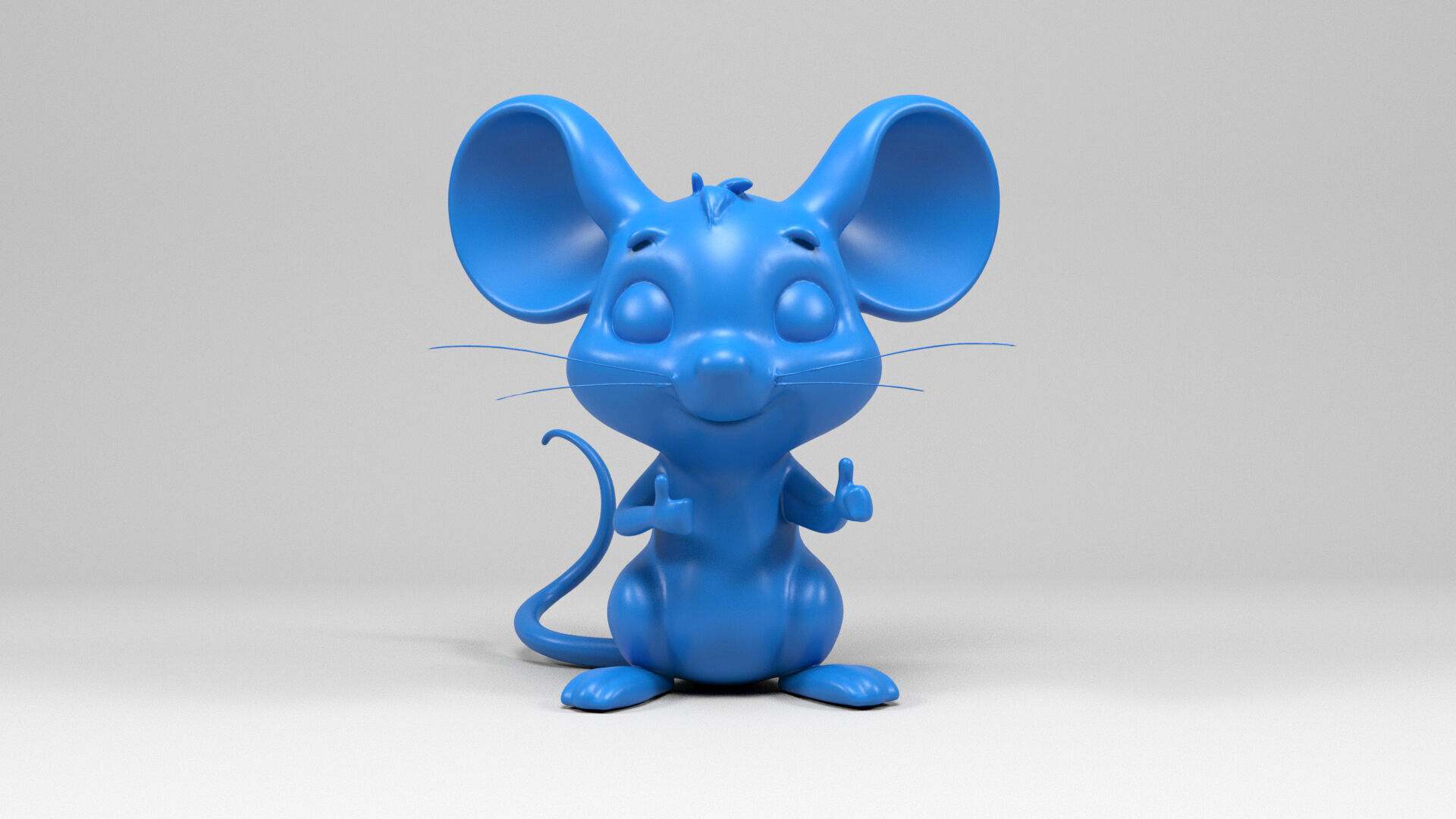 Cartoon mouse figure 3D print model_5