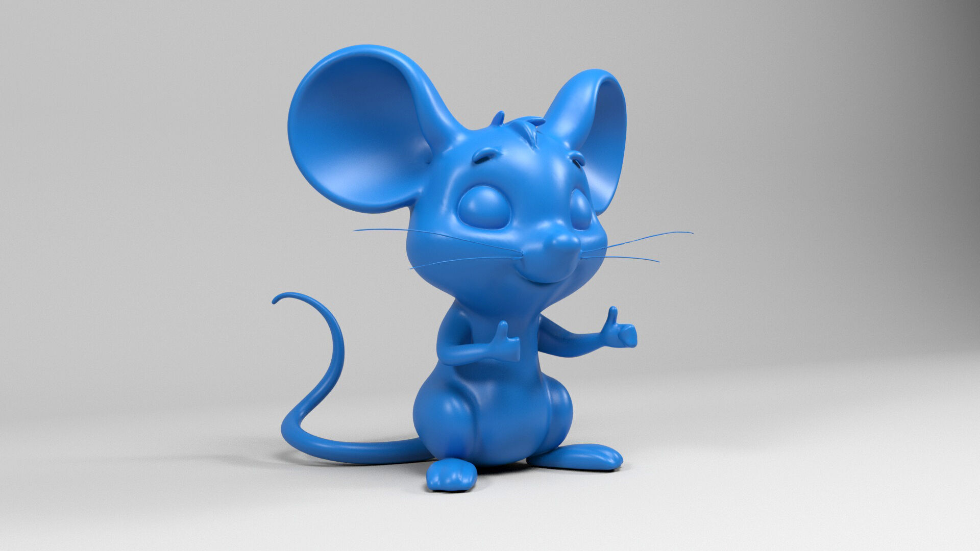 Cartoon mouse figure 3D print model_2