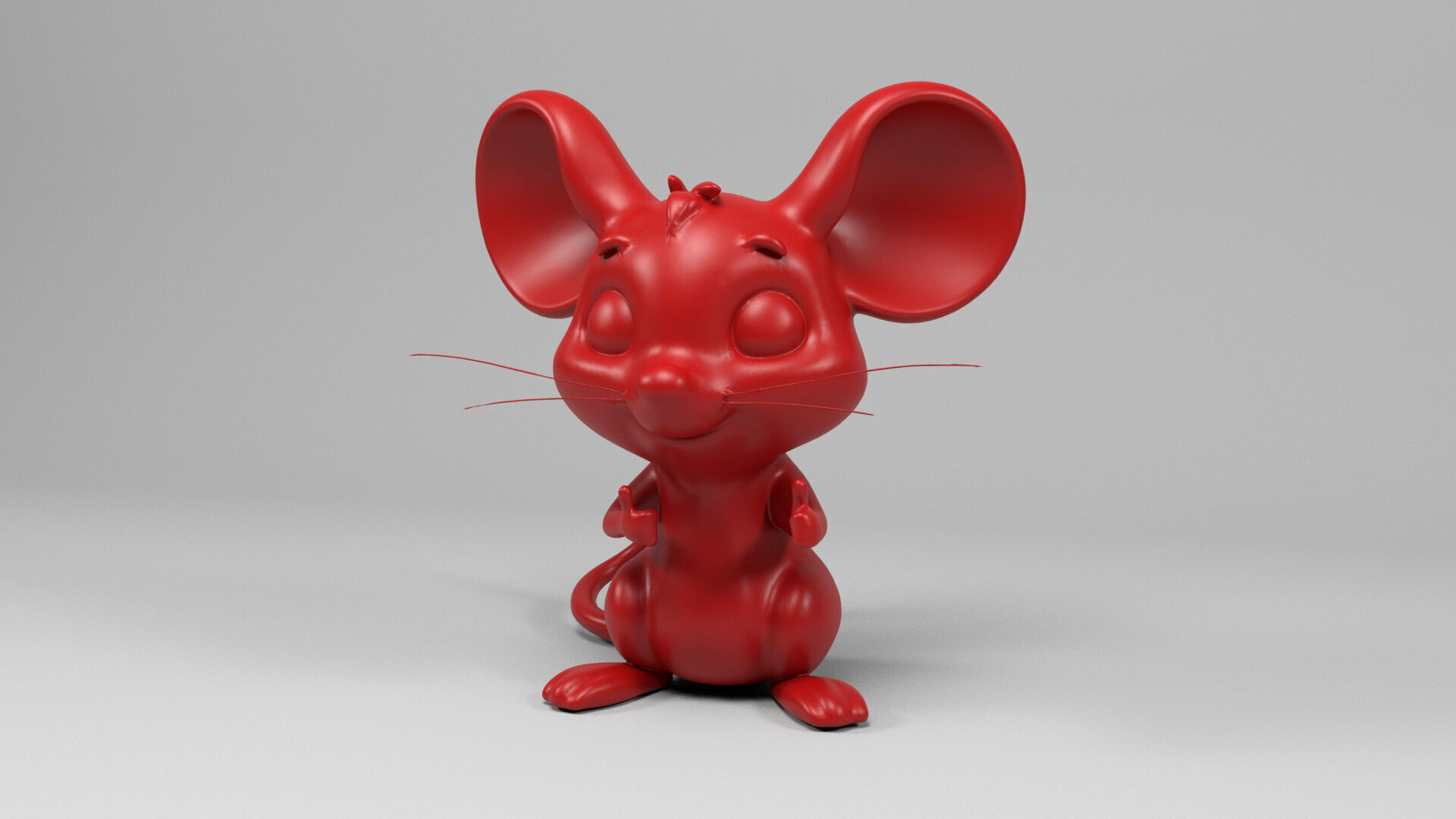 Cartoon mouse figure 3D print model_8