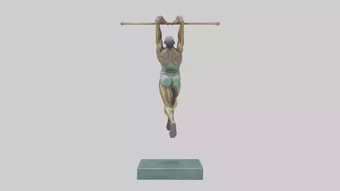 HighJumper in Air statue model