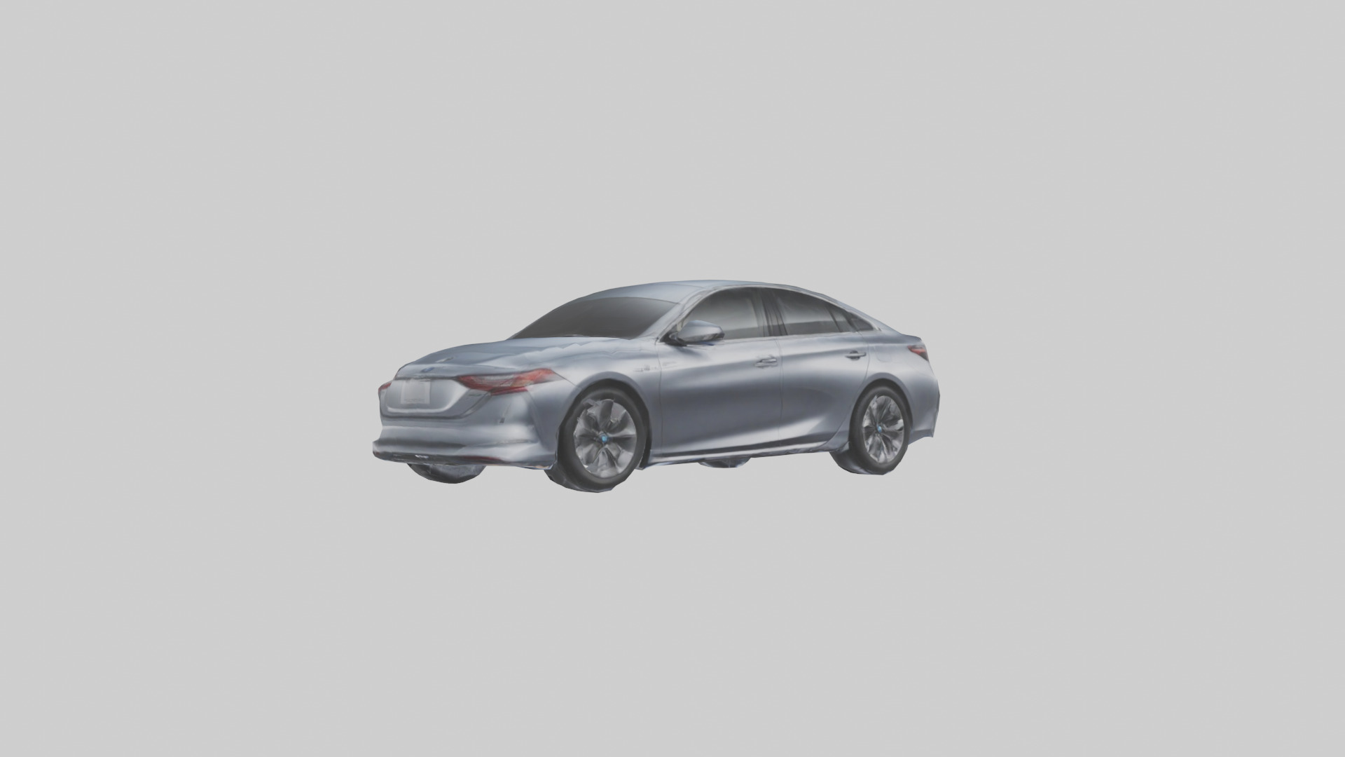 Hightech Hybrid Sedan model Low-poly 3D model_2