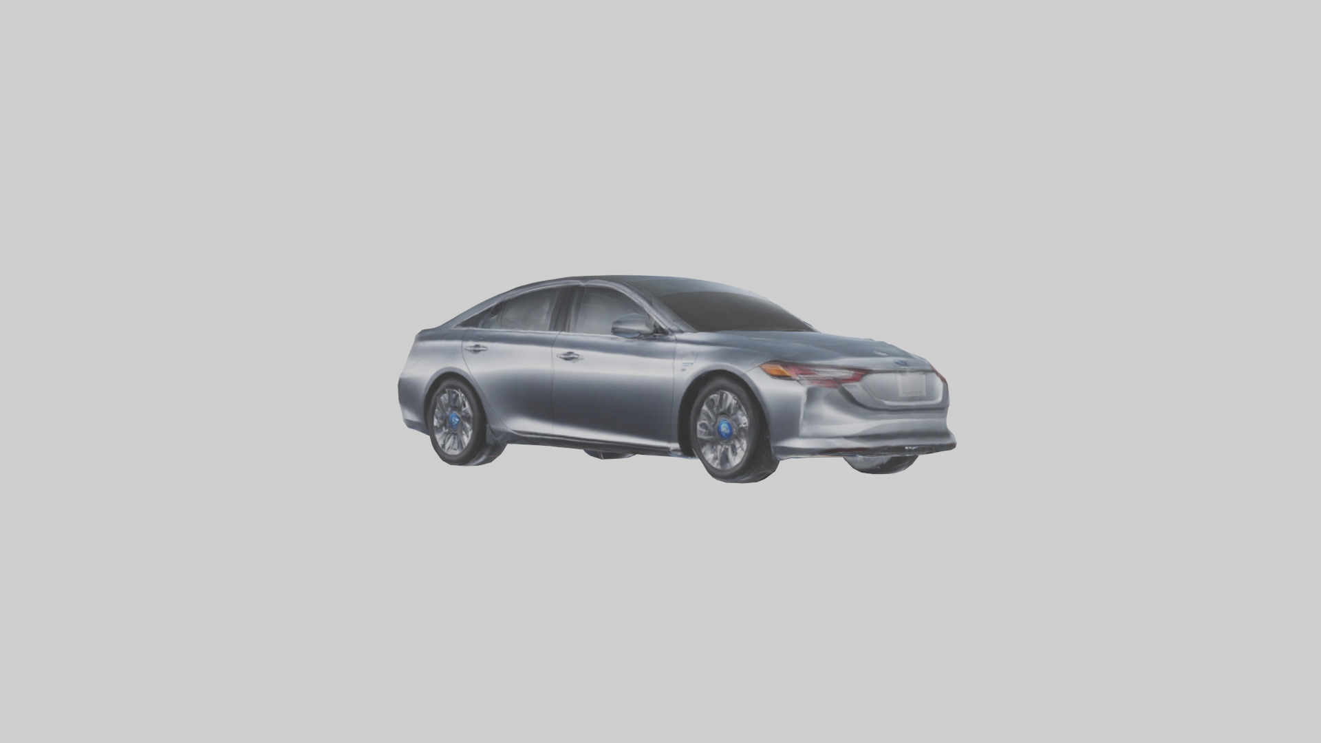Hightech Hybrid Sedan model Low-poly 3D model_1
