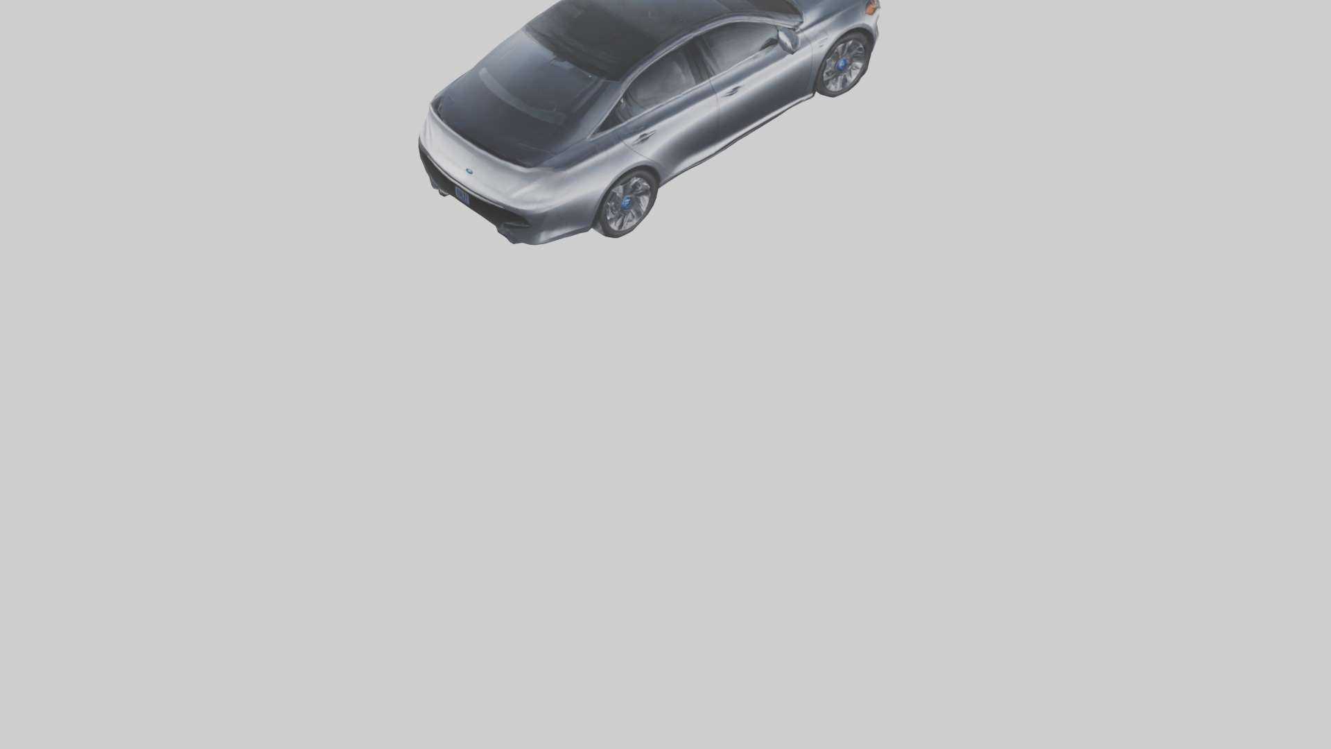 Hightech Hybrid Sedan model Low-poly 3D model_5