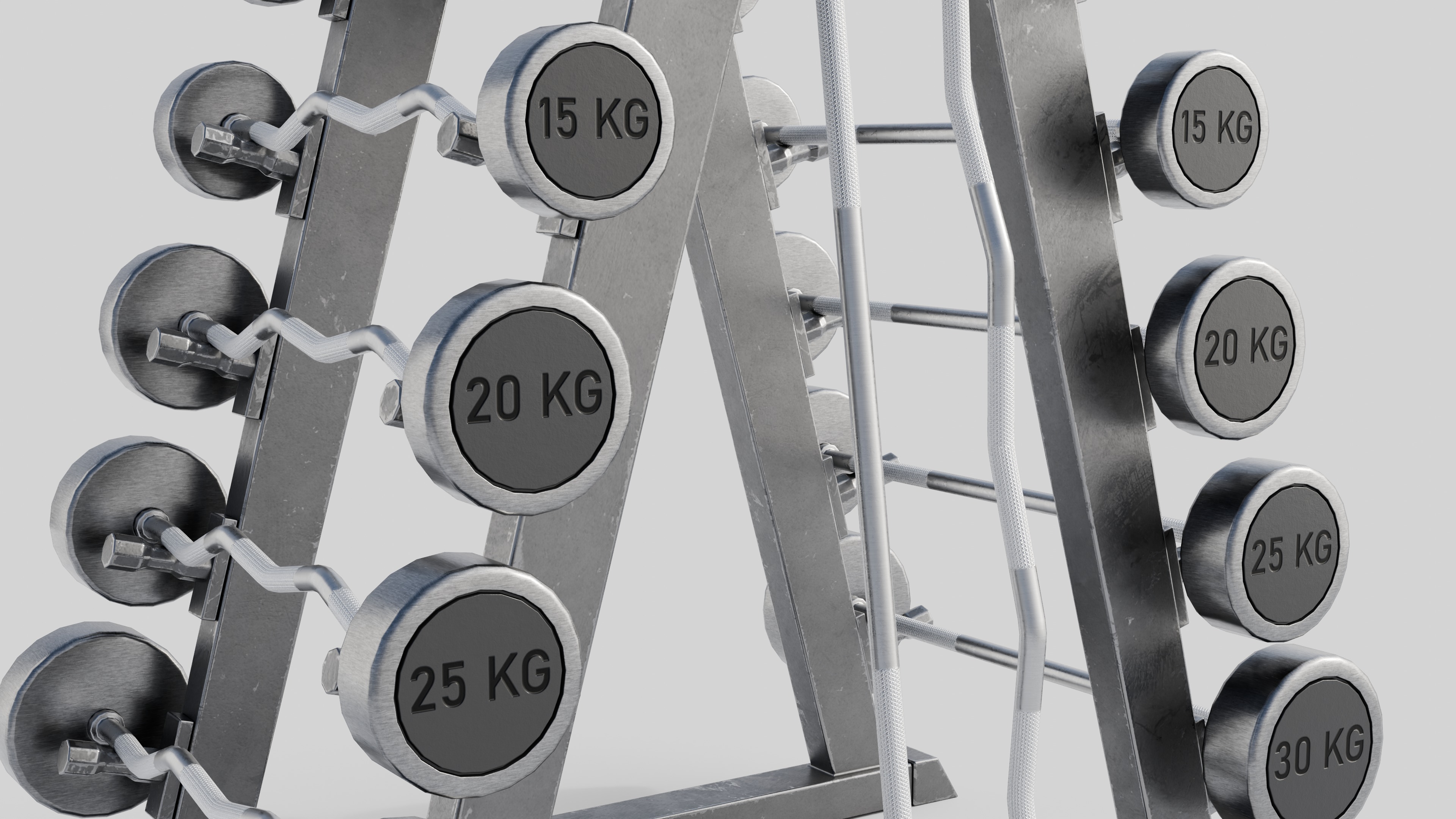 GYM Weights 3D Model Collection_7
