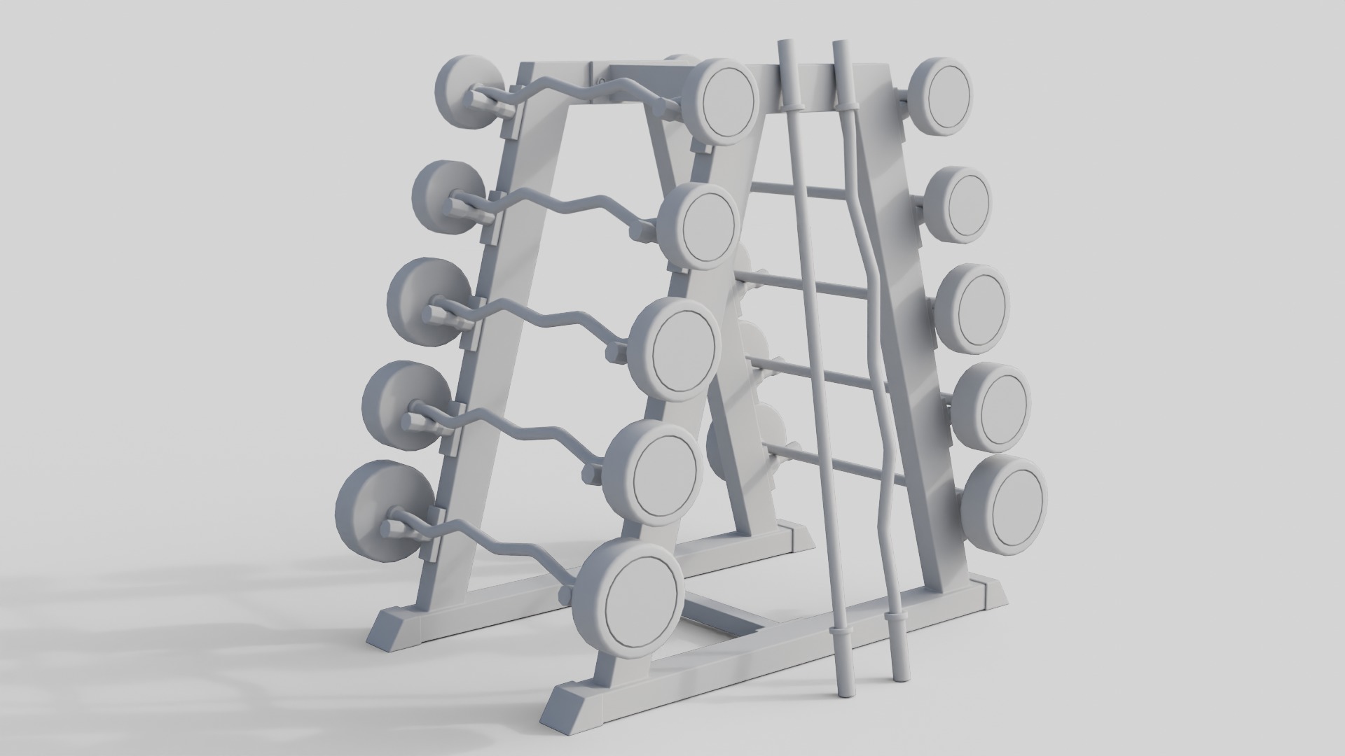 GYM Weights 3D Model Collection_14