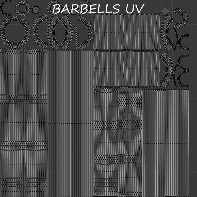 GYM Weights 3D Model Collection_17