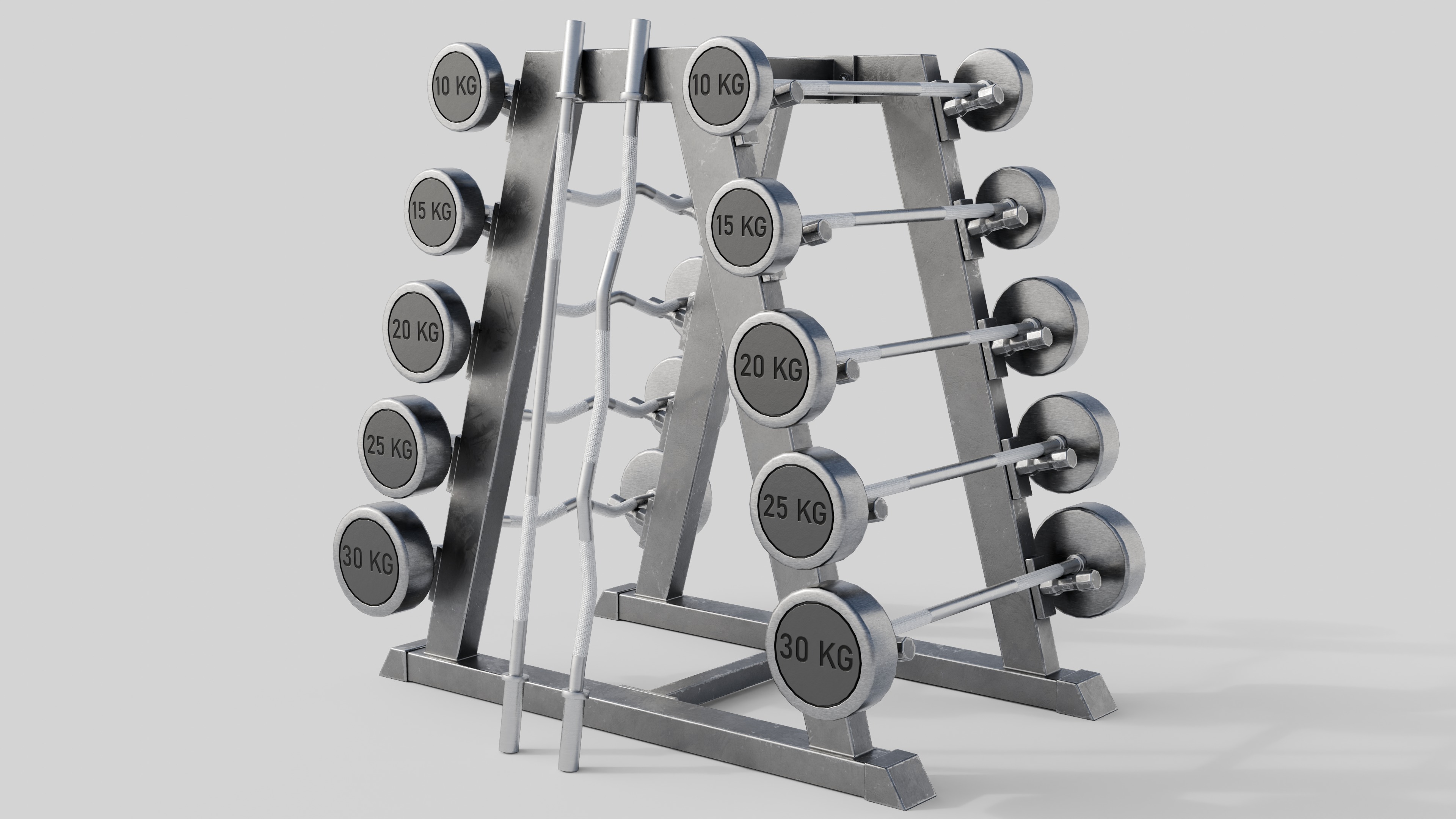 GYM Weights 3D Model Collection_9