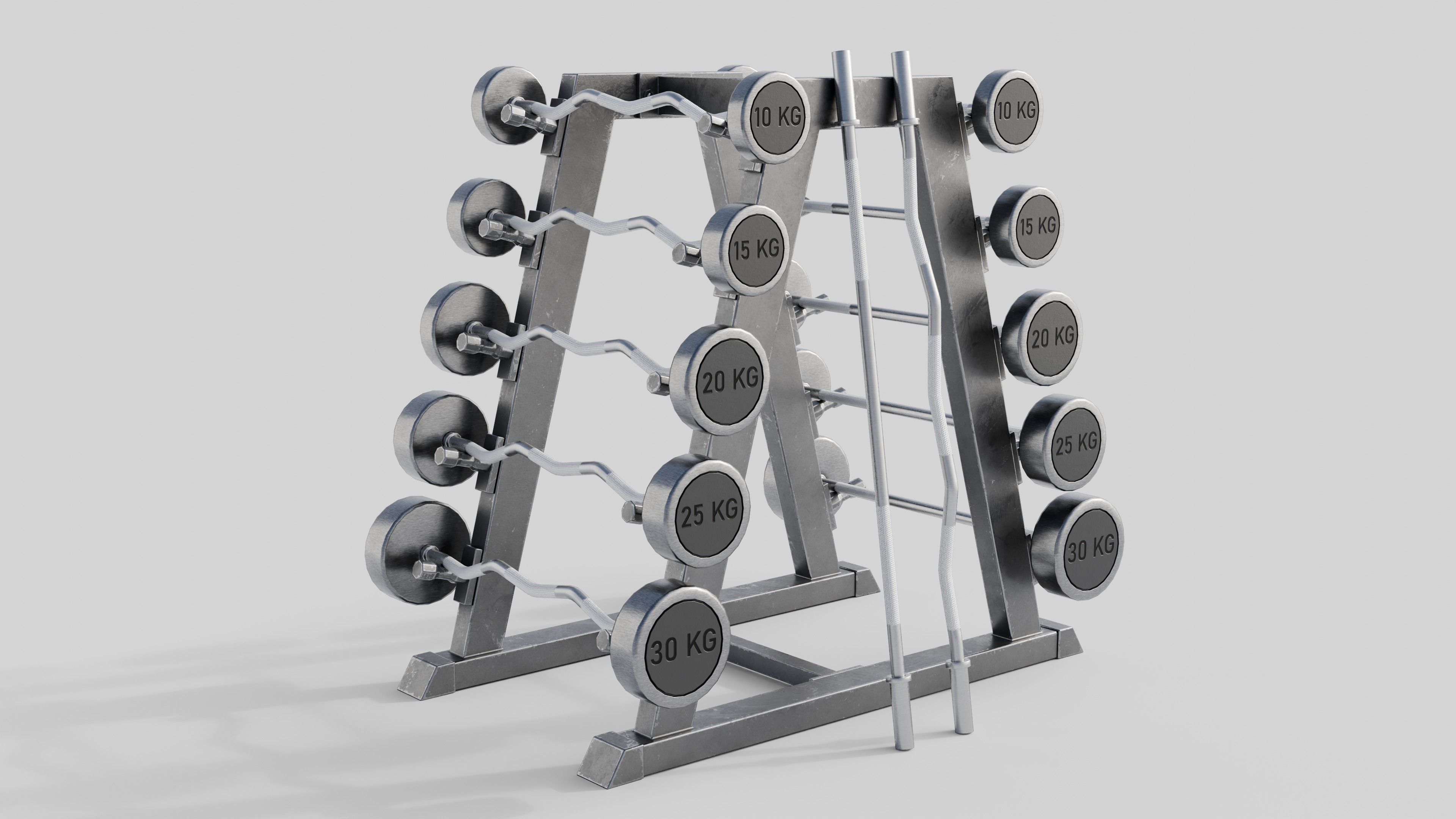GYM Weights 3D Model Collection_1