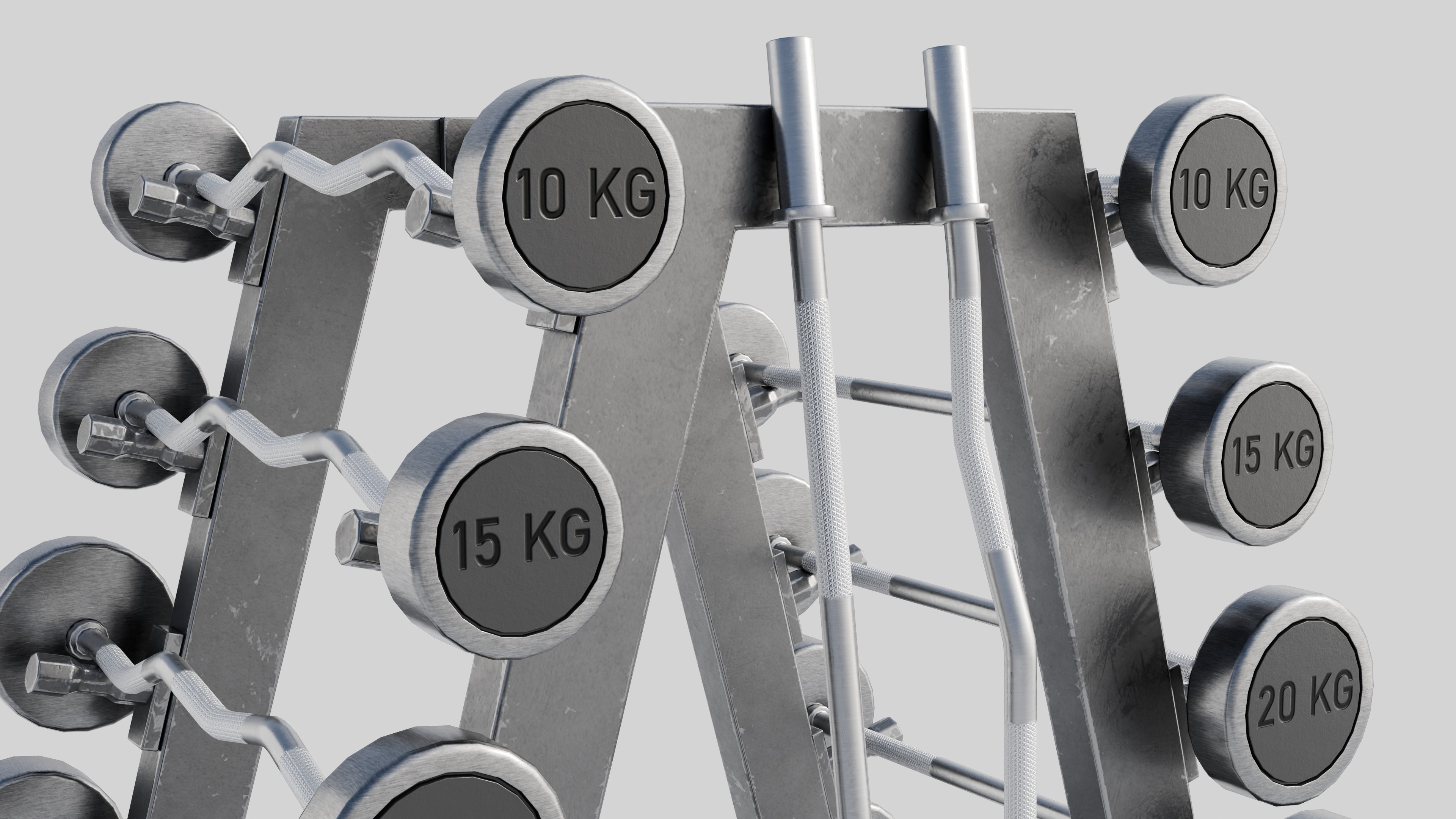 GYM Weights 3D Model Collection_6