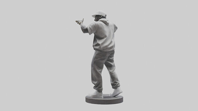 HipHop Dancer statue model Low-poly 3D model