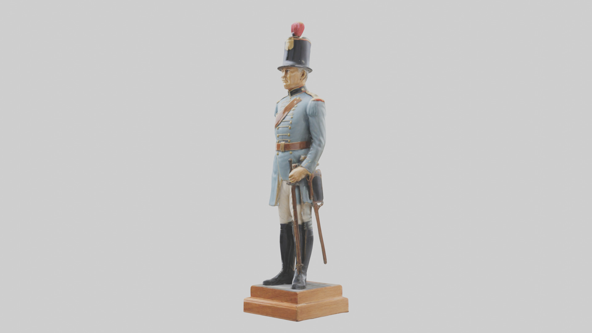 Historic Soldier Statue model Low-poly 3D model_10