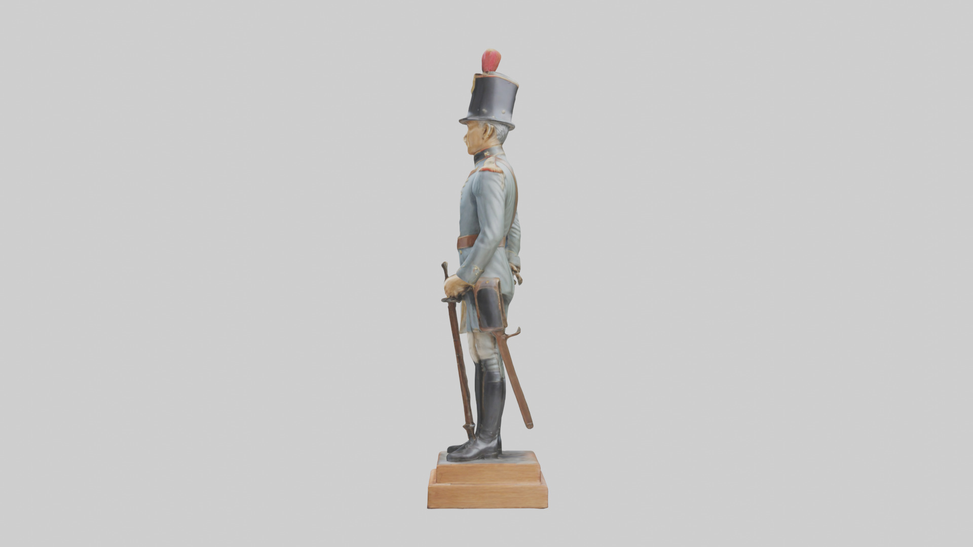 Historic Soldier Statue model Low-poly 3D model_12