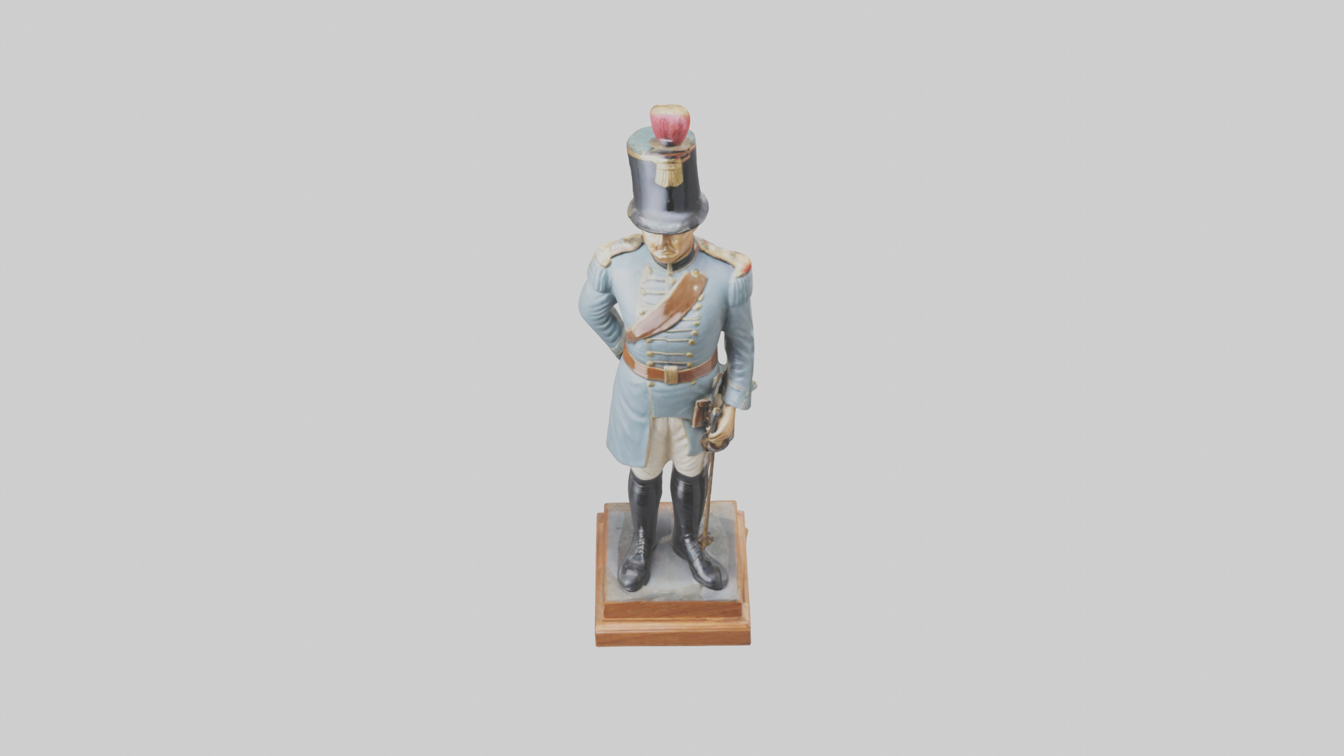 Historic Soldier Statue model Low-poly 3D model_16
