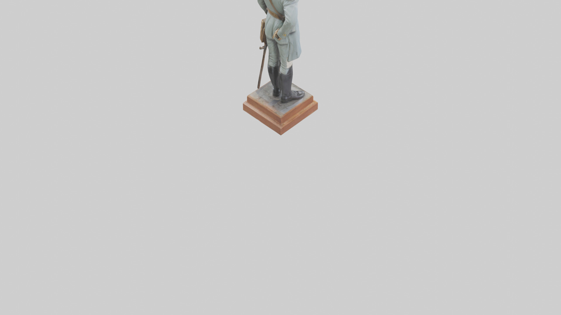 Historic Soldier Statue model Low-poly 3D model_4