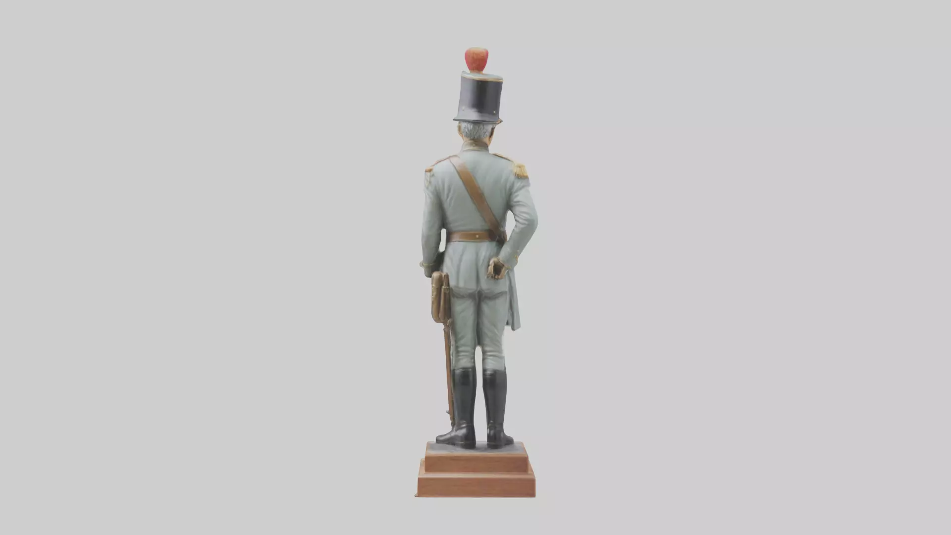 Historic Soldier Statue model Low-poly 3D model_0