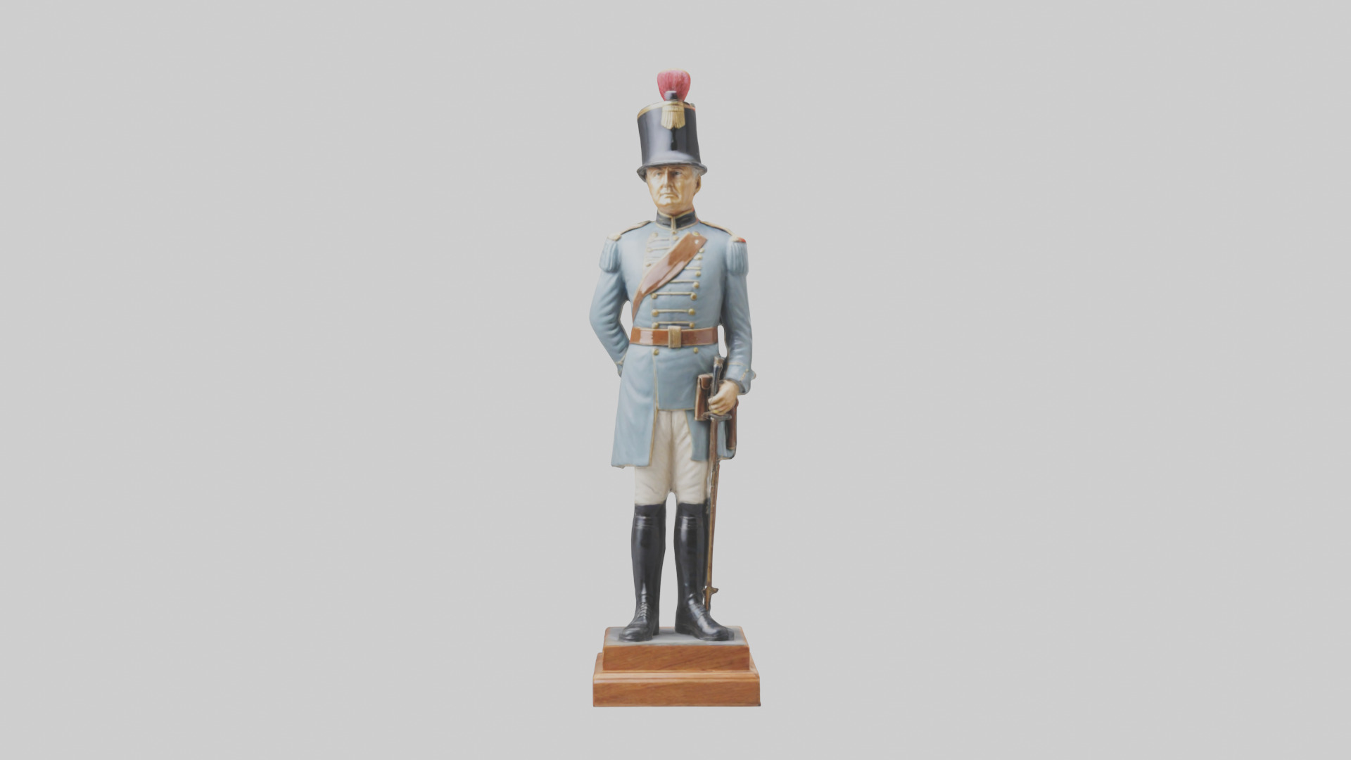 Historic Soldier Statue model Low-poly 3D model_9