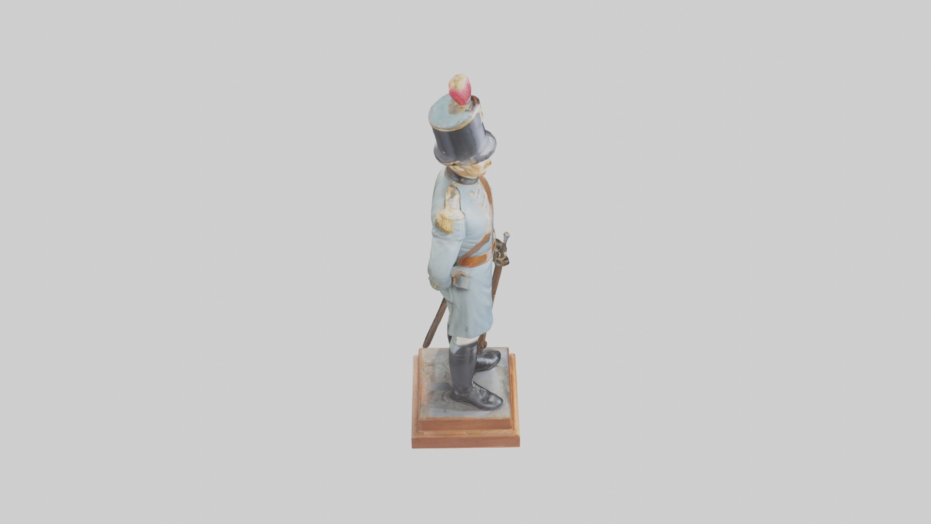 Historic Soldier Statue model Low-poly 3D model_18
