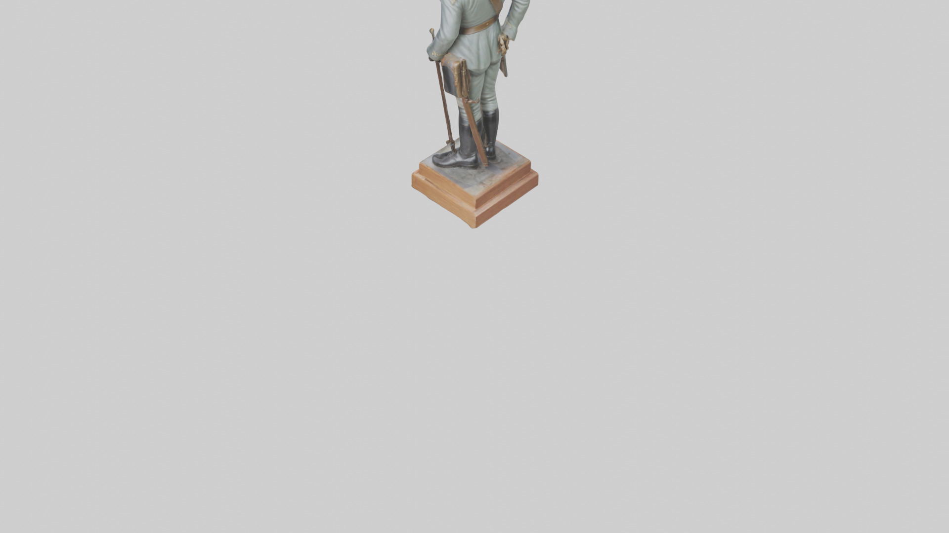 Historic Soldier Statue model Low-poly 3D model_3