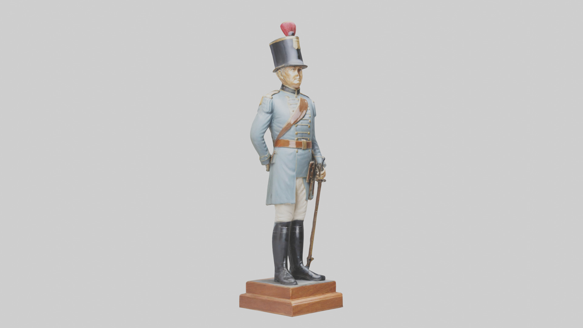Historic Soldier Statue model Low-poly 3D model_7