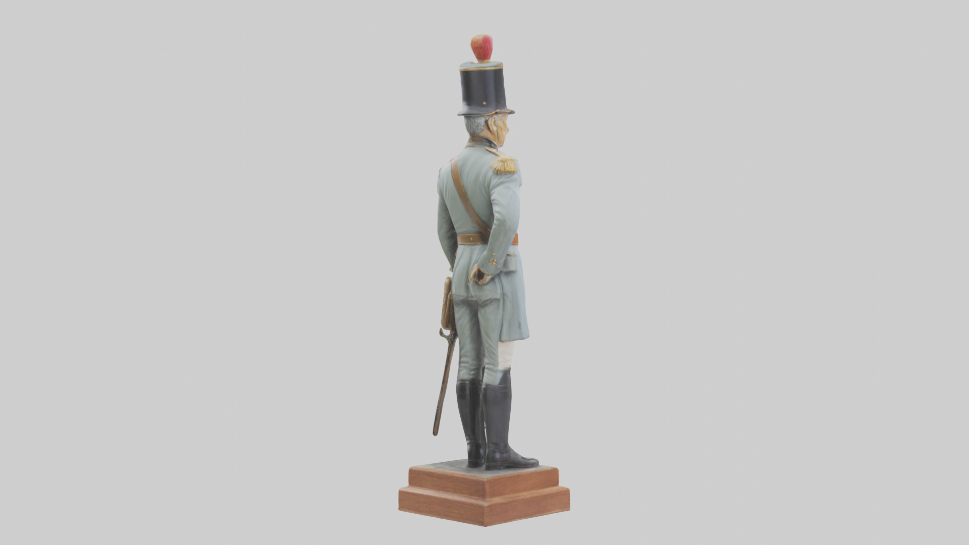 Historic Soldier Statue model Low-poly 3D model_2