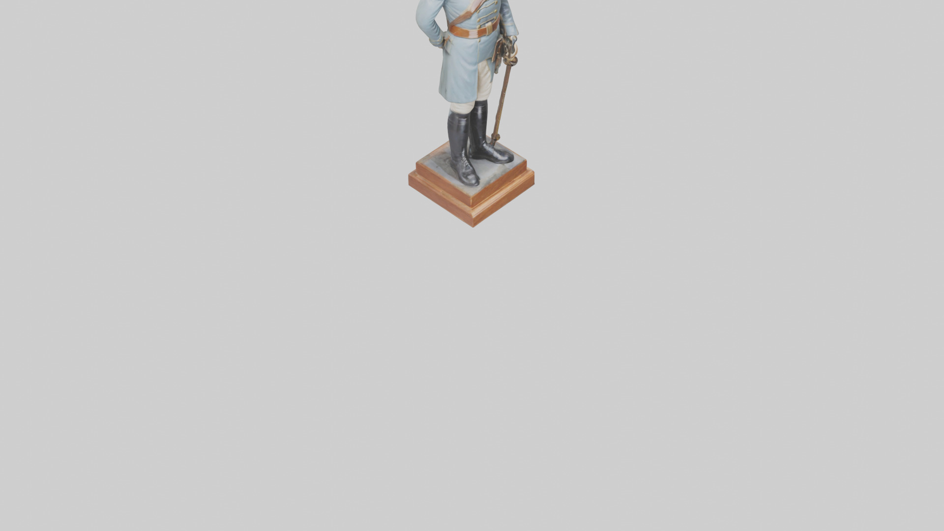 Historic Soldier Statue model Low-poly 3D model_6