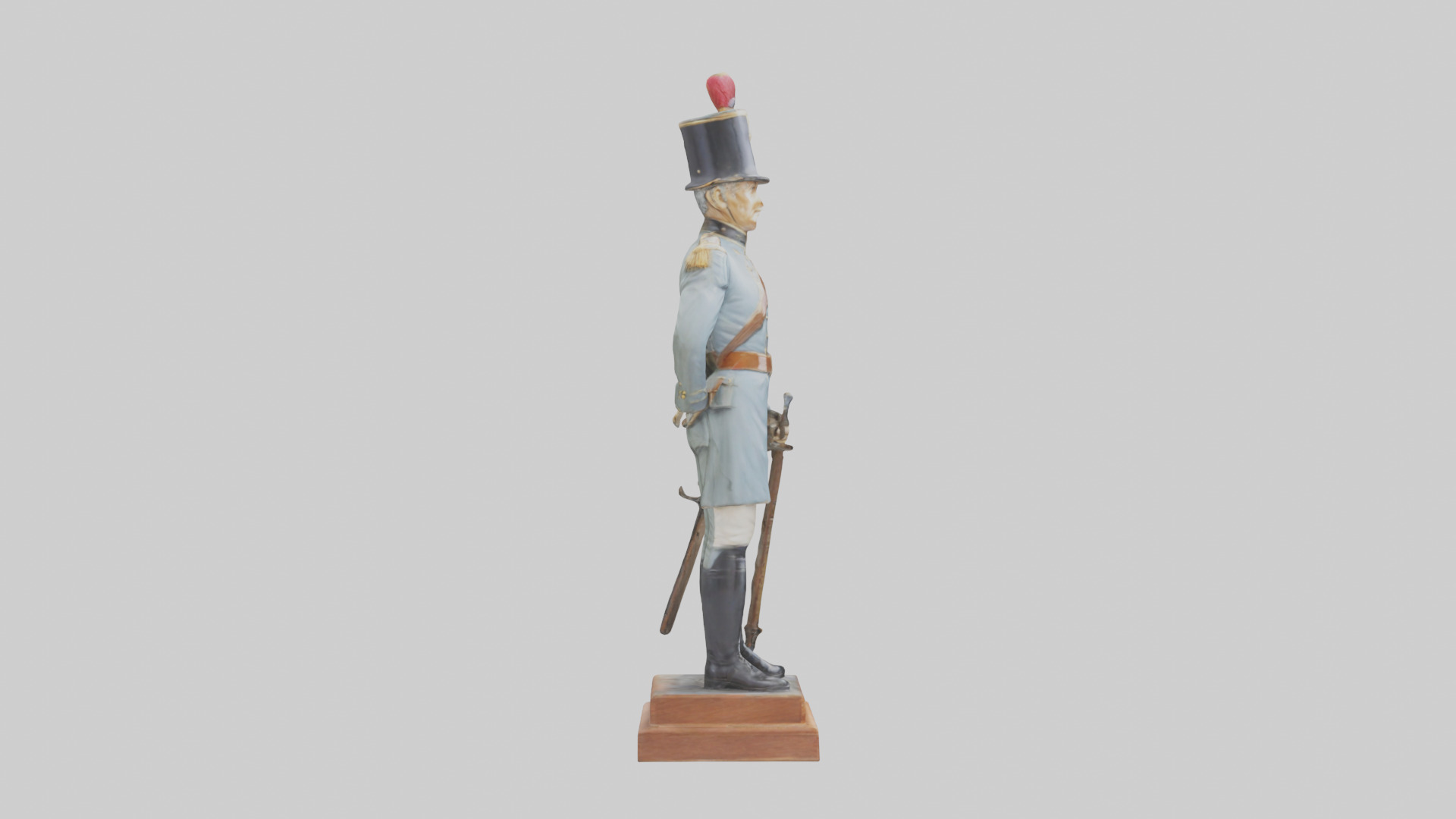 Historic Soldier Statue model Low-poly 3D model_13