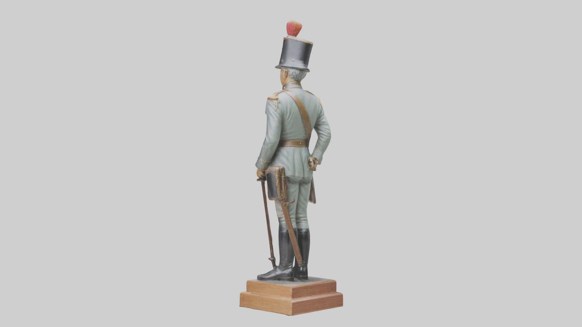 Historic Soldier Statue model Low-poly 3D model_1