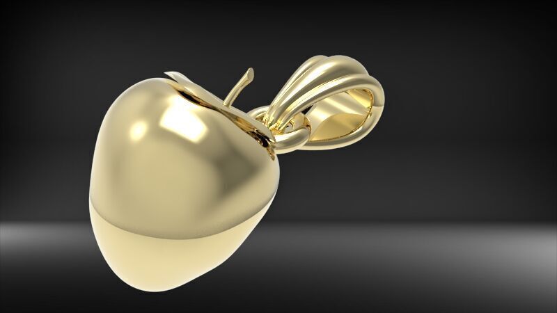Persimmon Charm Pendant 3D print model_13