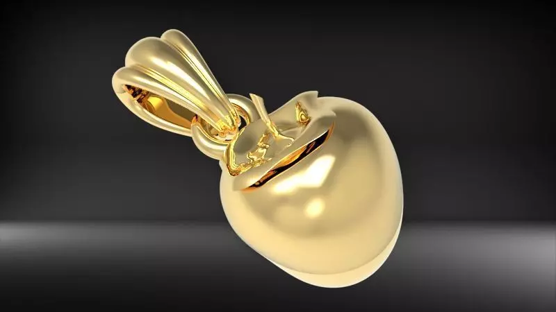 Persimmon Charm Pendant 3D print model_0