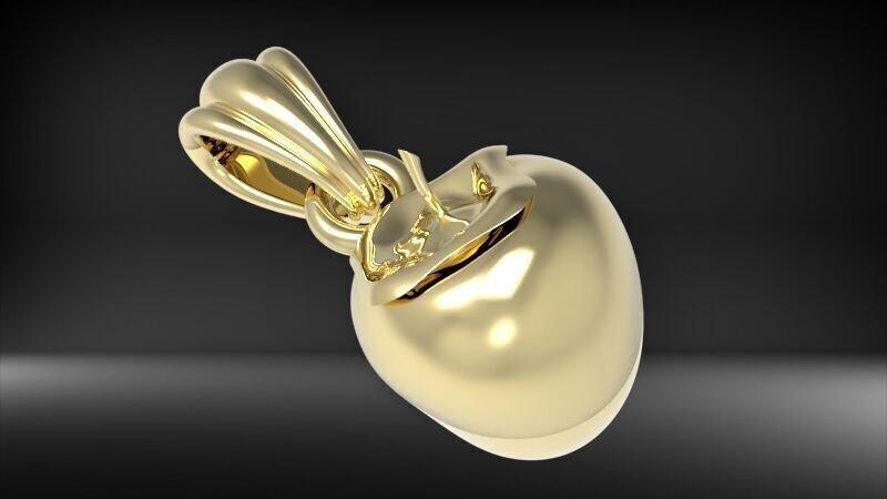Persimmon Charm Pendant 3D print model_2