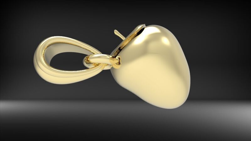 Persimmon Charm Pendant 3D print model_3