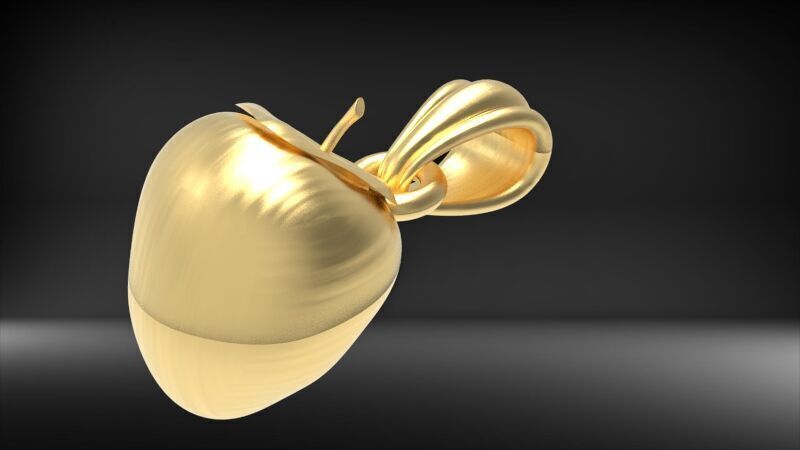 Persimmon Charm Pendant 3D print model_8