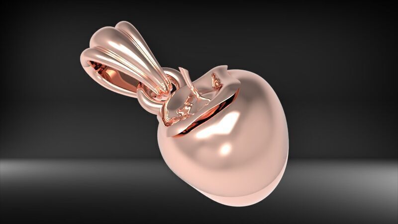 Persimmon Charm Pendant 3D print model_1