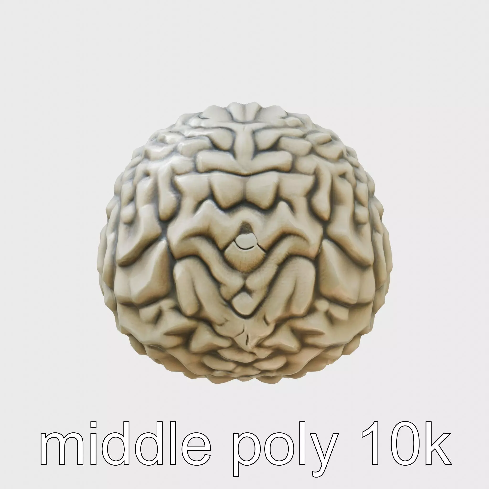 Serene Face Profile Sculpture for Meditation Environments Low-poly 3D model_0