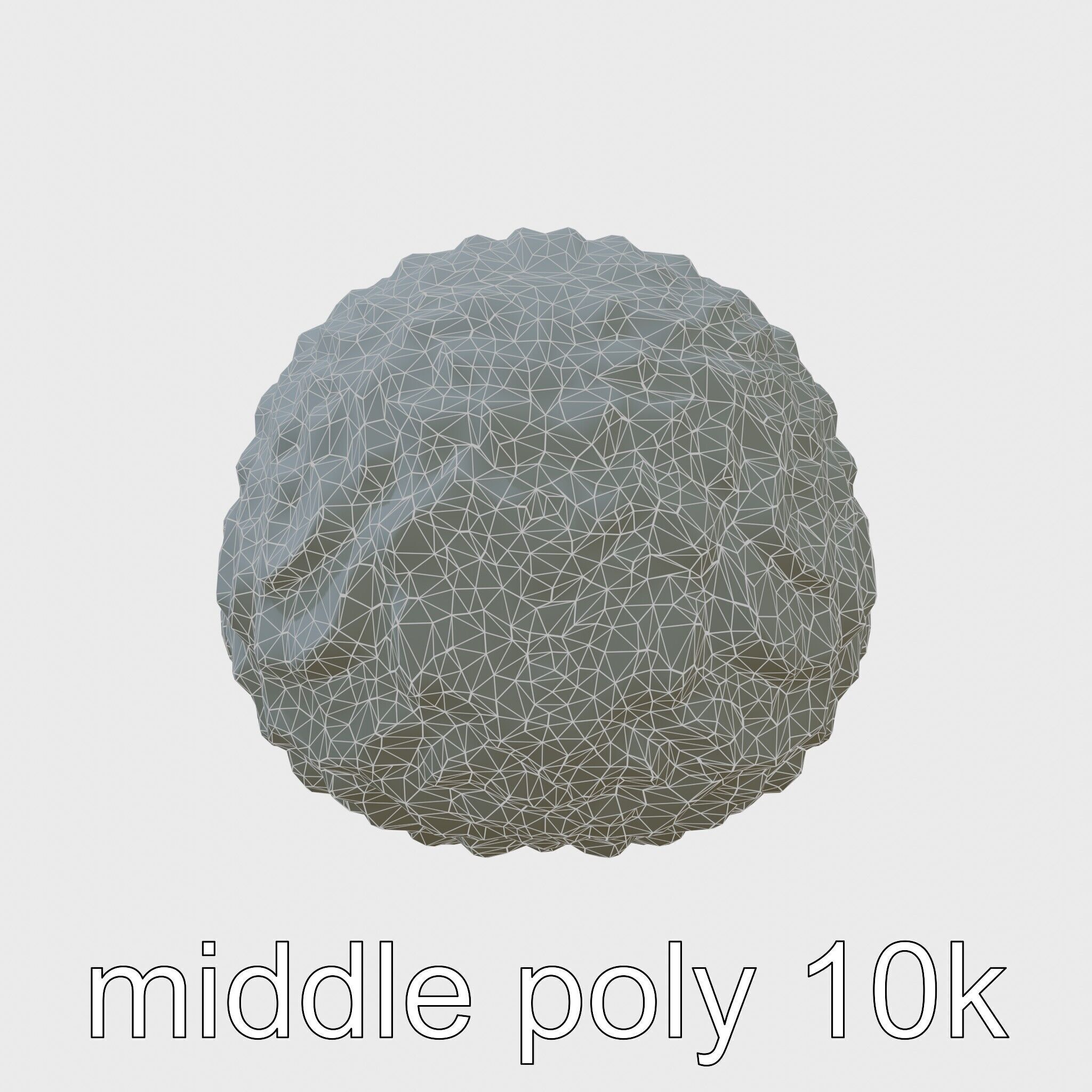 Serene Face Profile Sculpture for Meditation Environments Low-poly 3D model_9