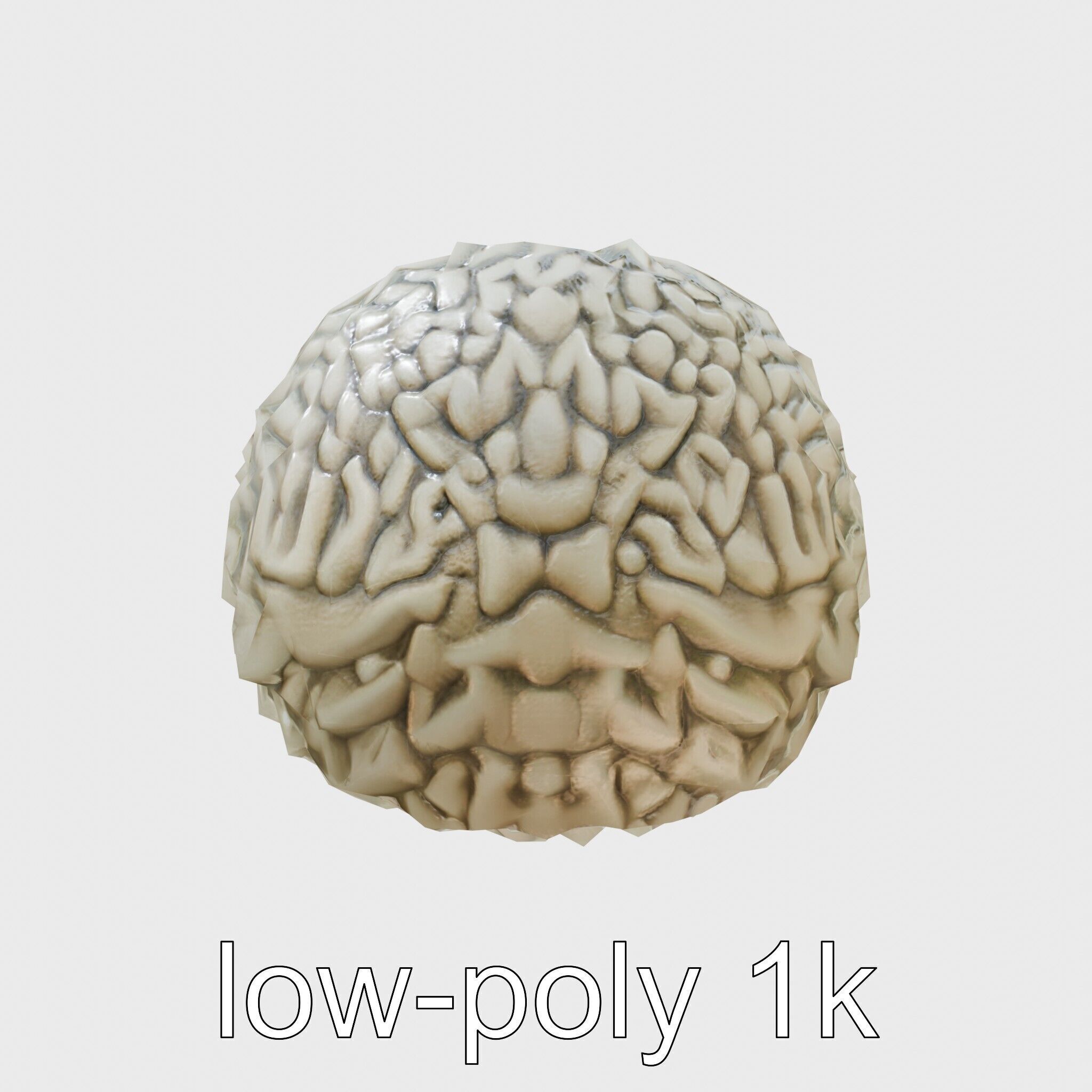 Serene Face Profile Sculpture for Meditation Environments Low-poly 3D model_21