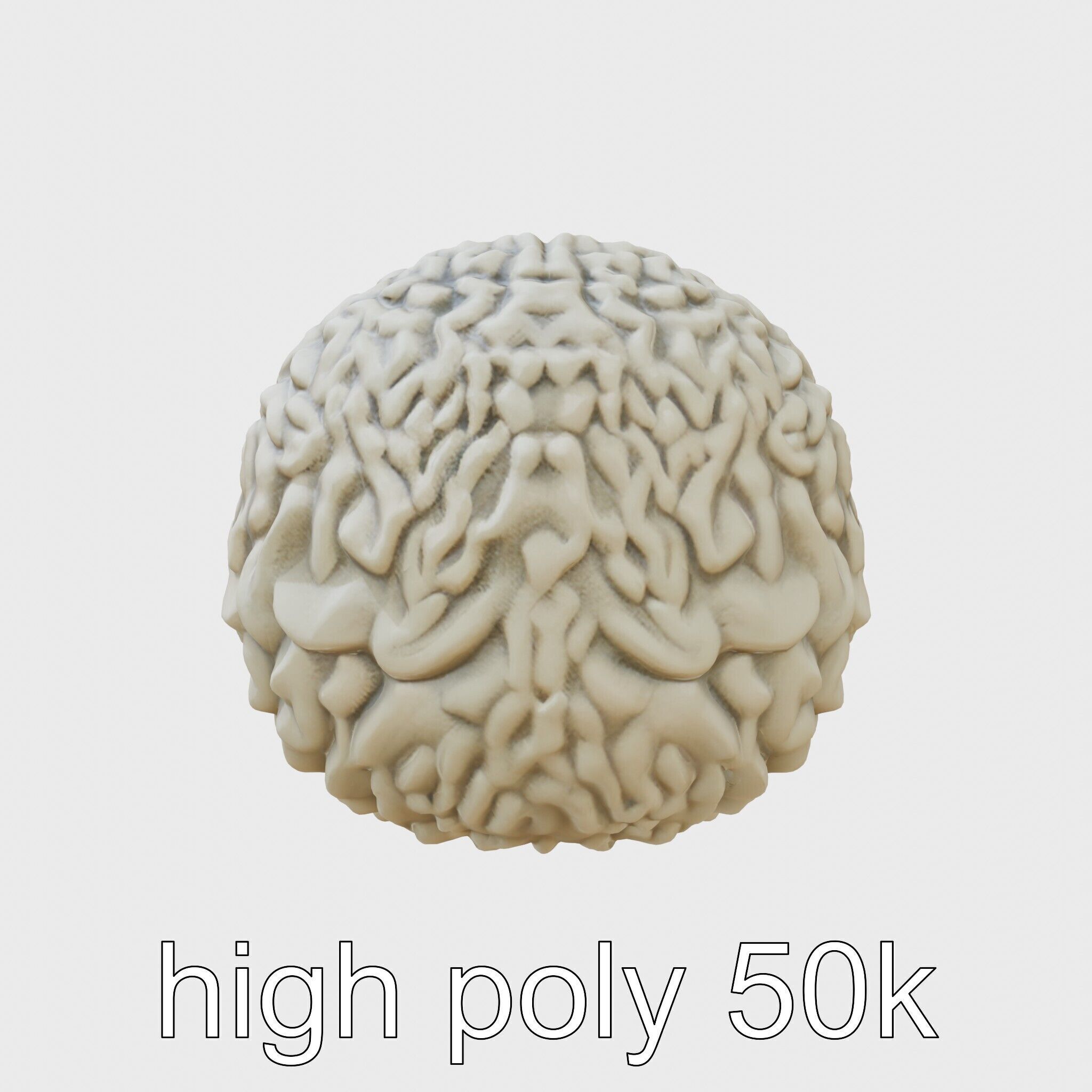 Serene Face Profile Sculpture for Meditation Environments Low-poly 3D model_11