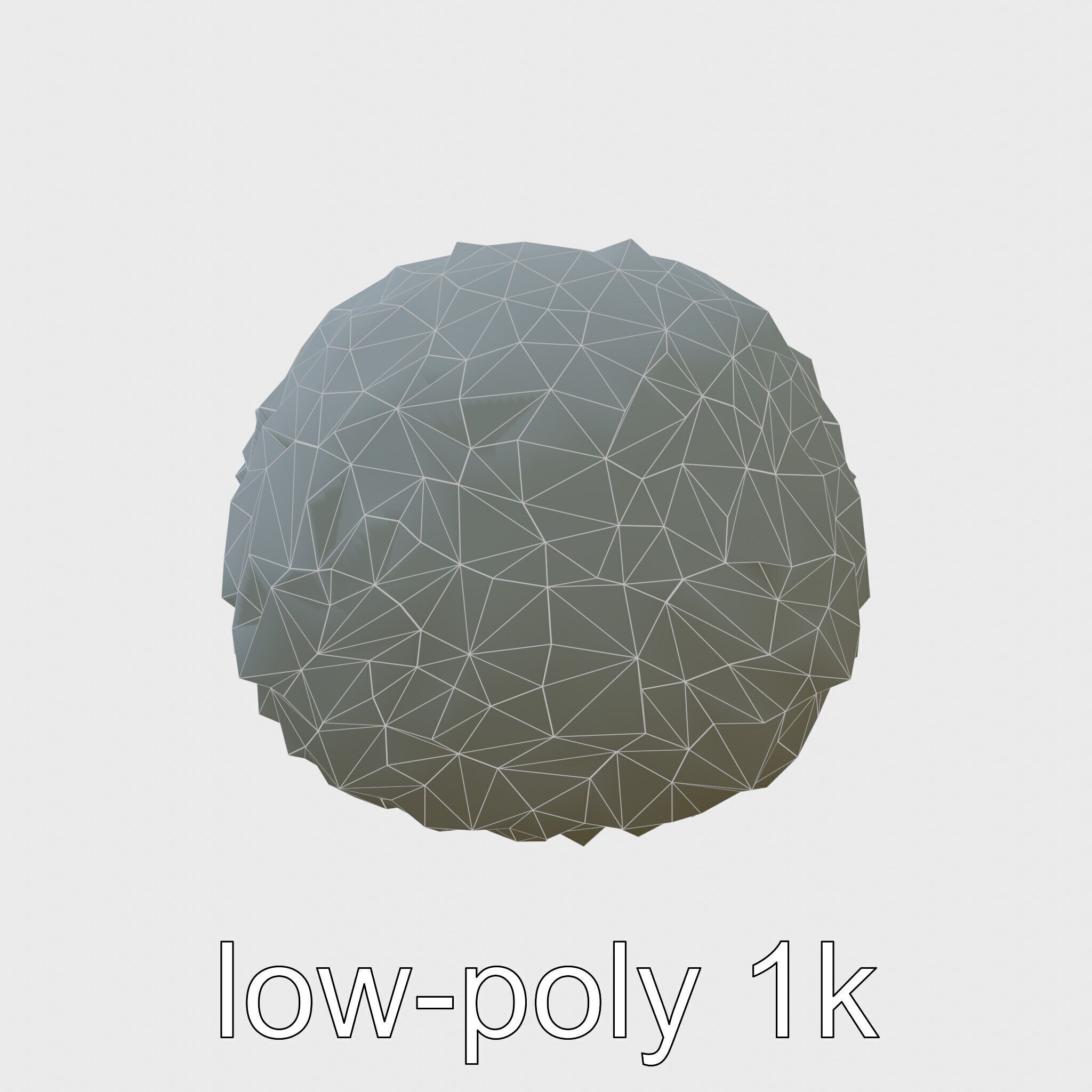 Serene Face Profile Sculpture for Meditation Environments Low-poly 3D model_26