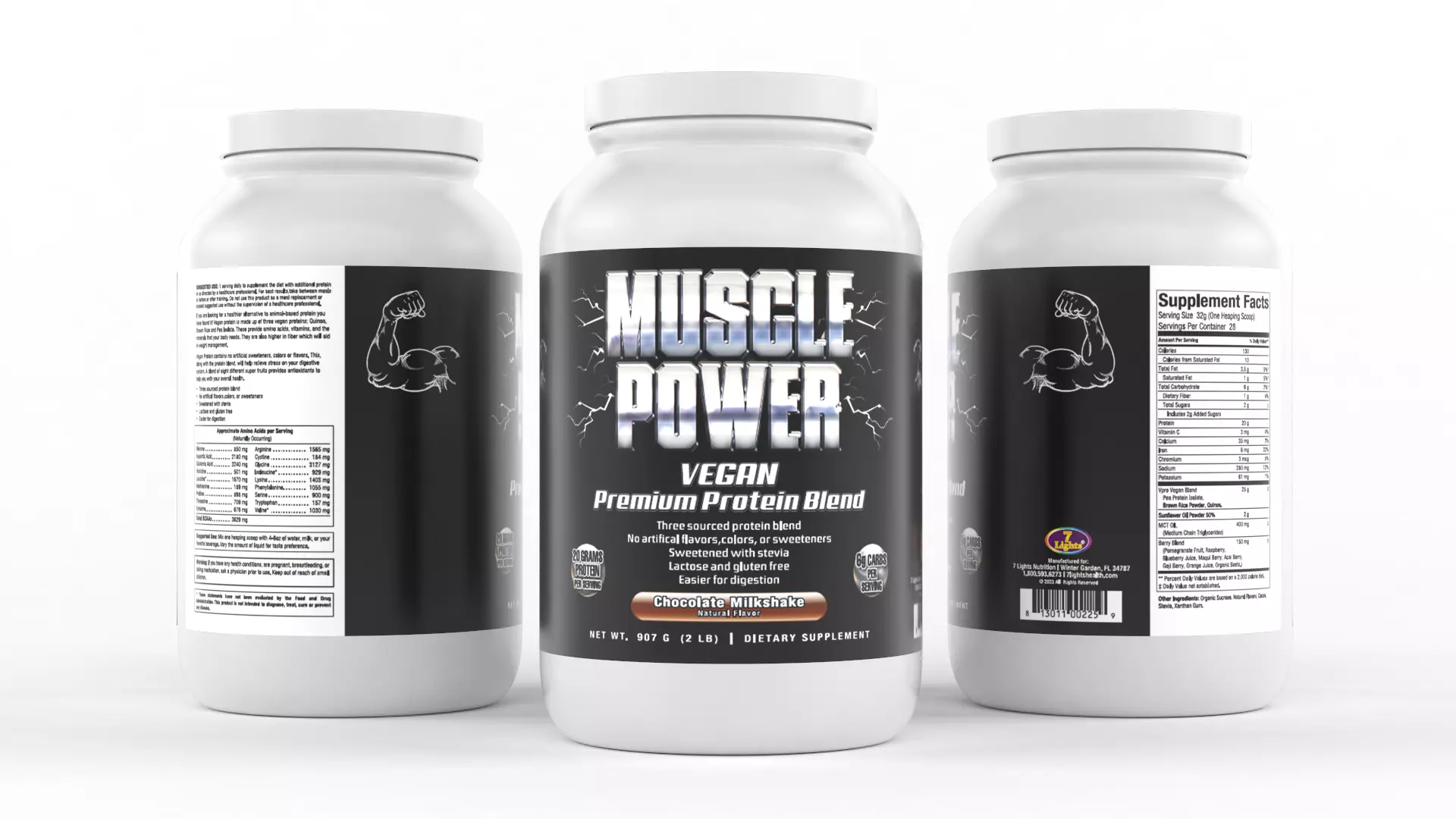 Protein Powder 3D model