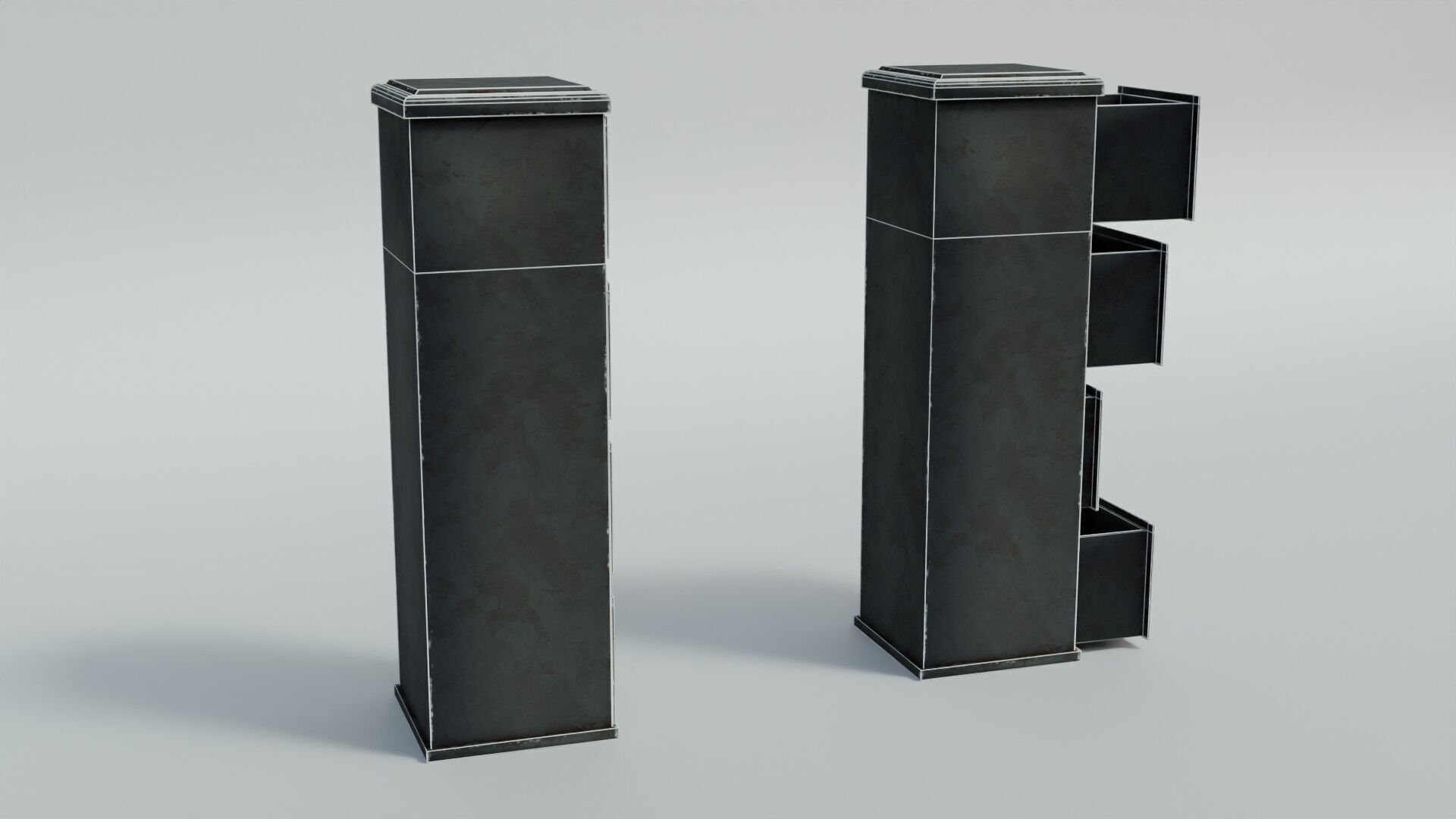 Office Cabinet  Low-poly 3D model_23