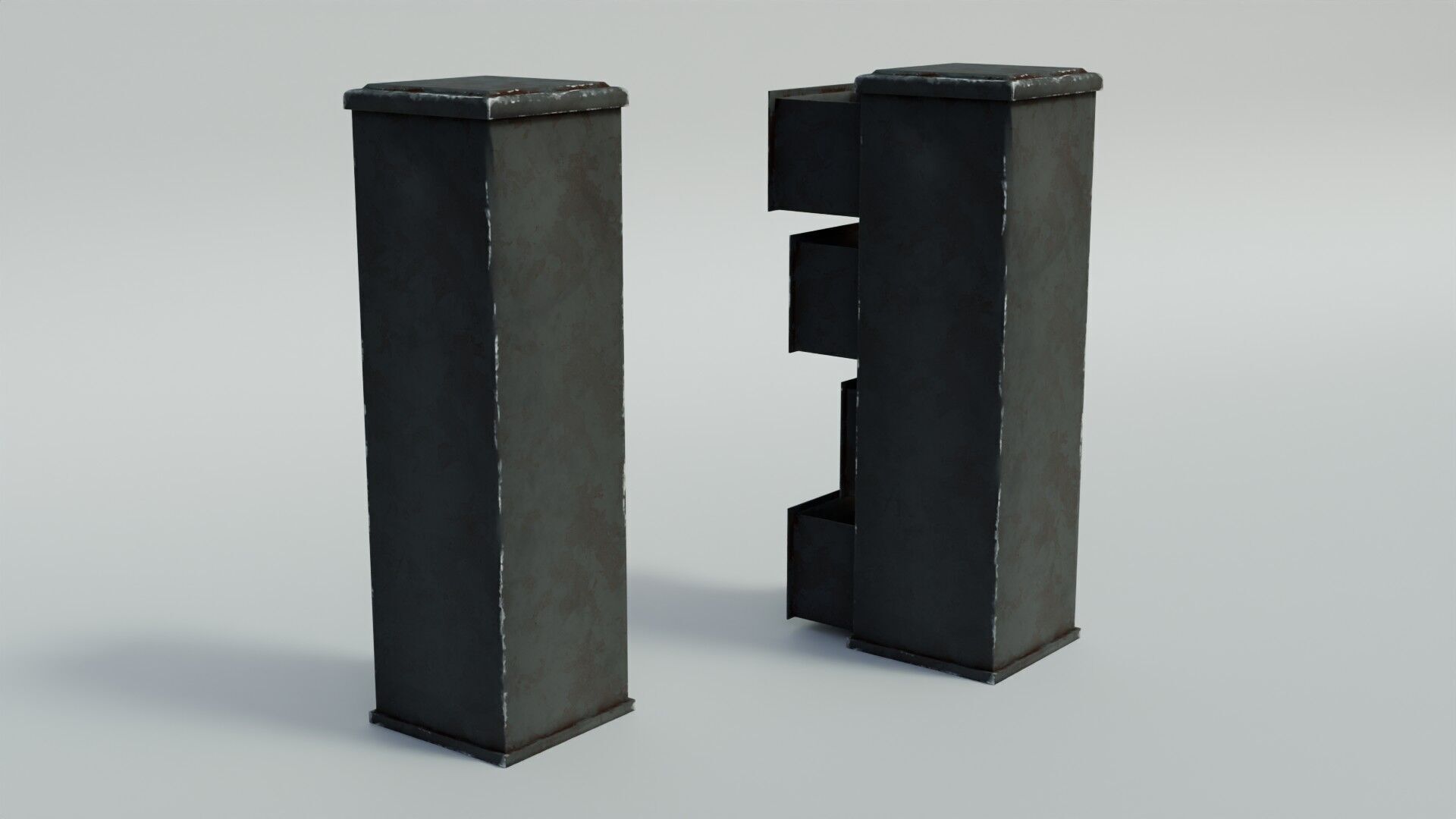 Office Cabinet  Low-poly 3D model_10