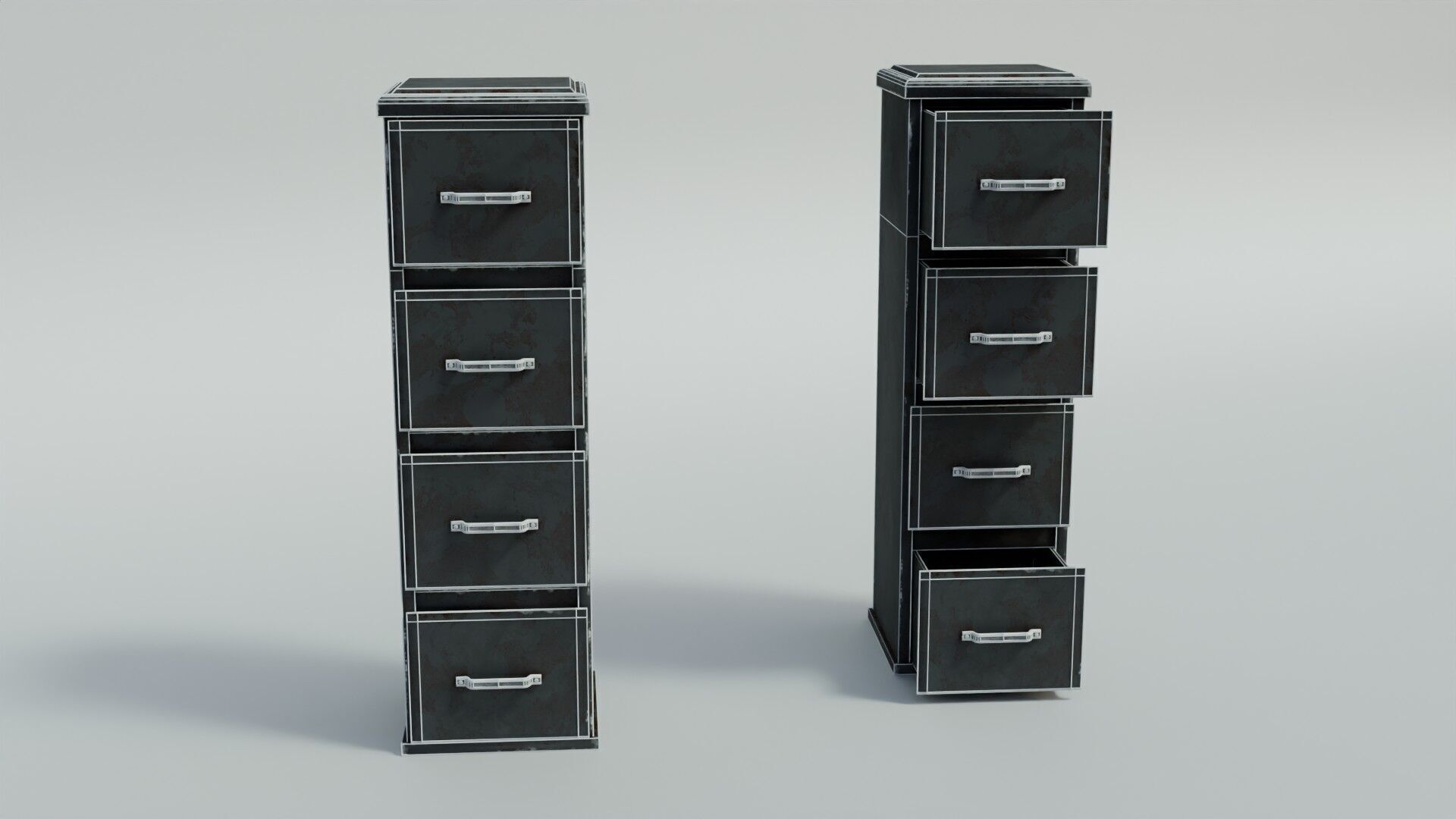 Office Cabinet  Low-poly 3D model_32