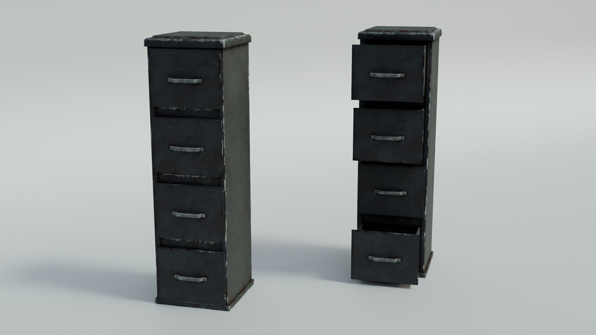Office Cabinet  Low-poly 3D model_14