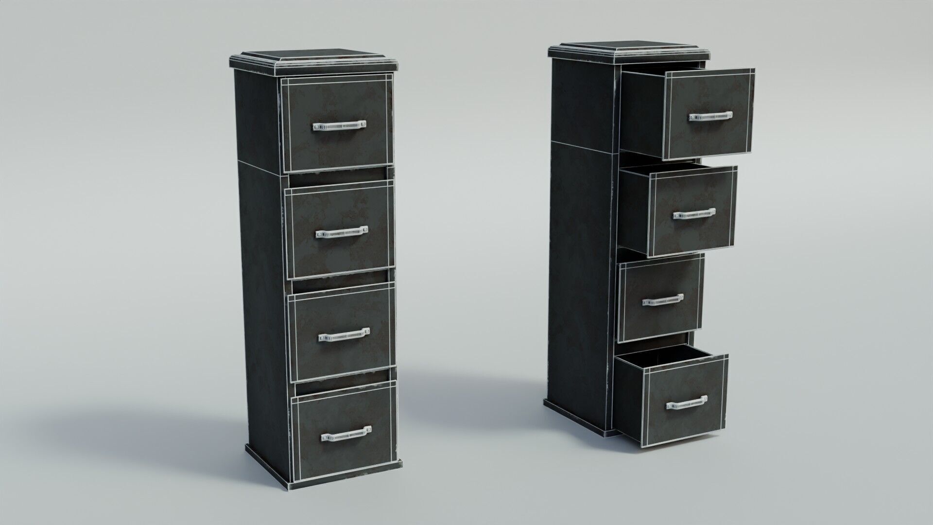 Office Cabinet  Low-poly 3D model_18