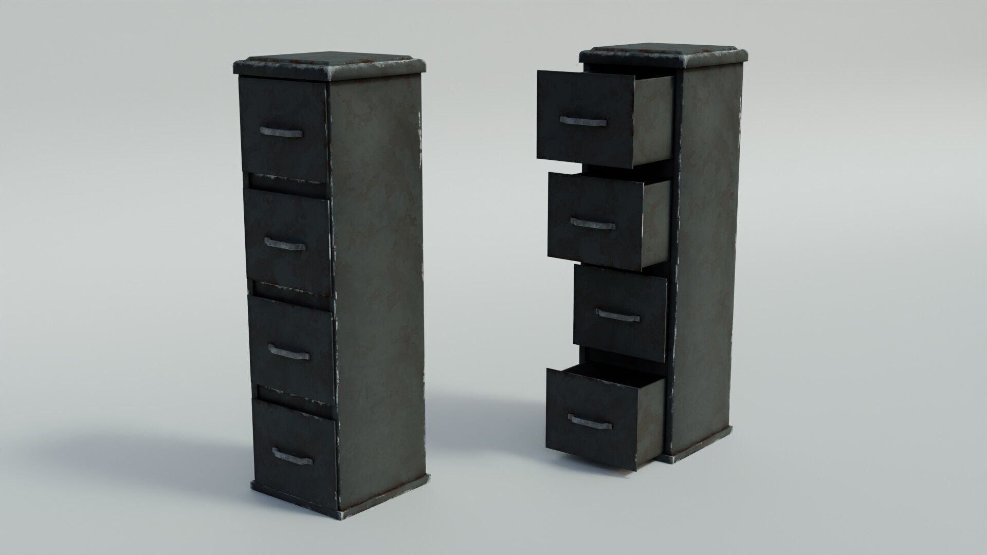 Office Cabinet  Low-poly 3D model_13