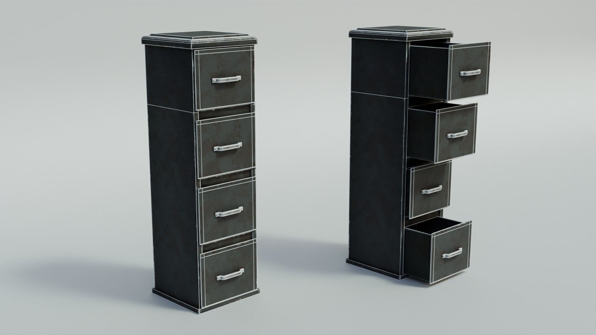 Office Cabinet  Low-poly 3D model_20
