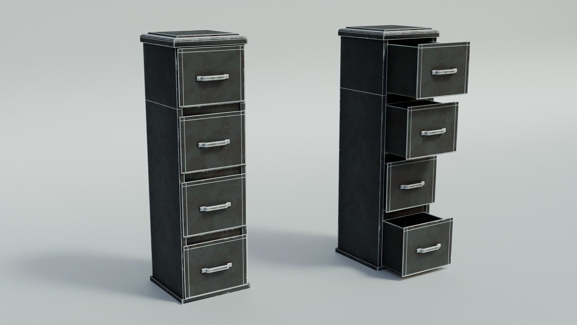 Office Cabinet  Low-poly 3D model_19