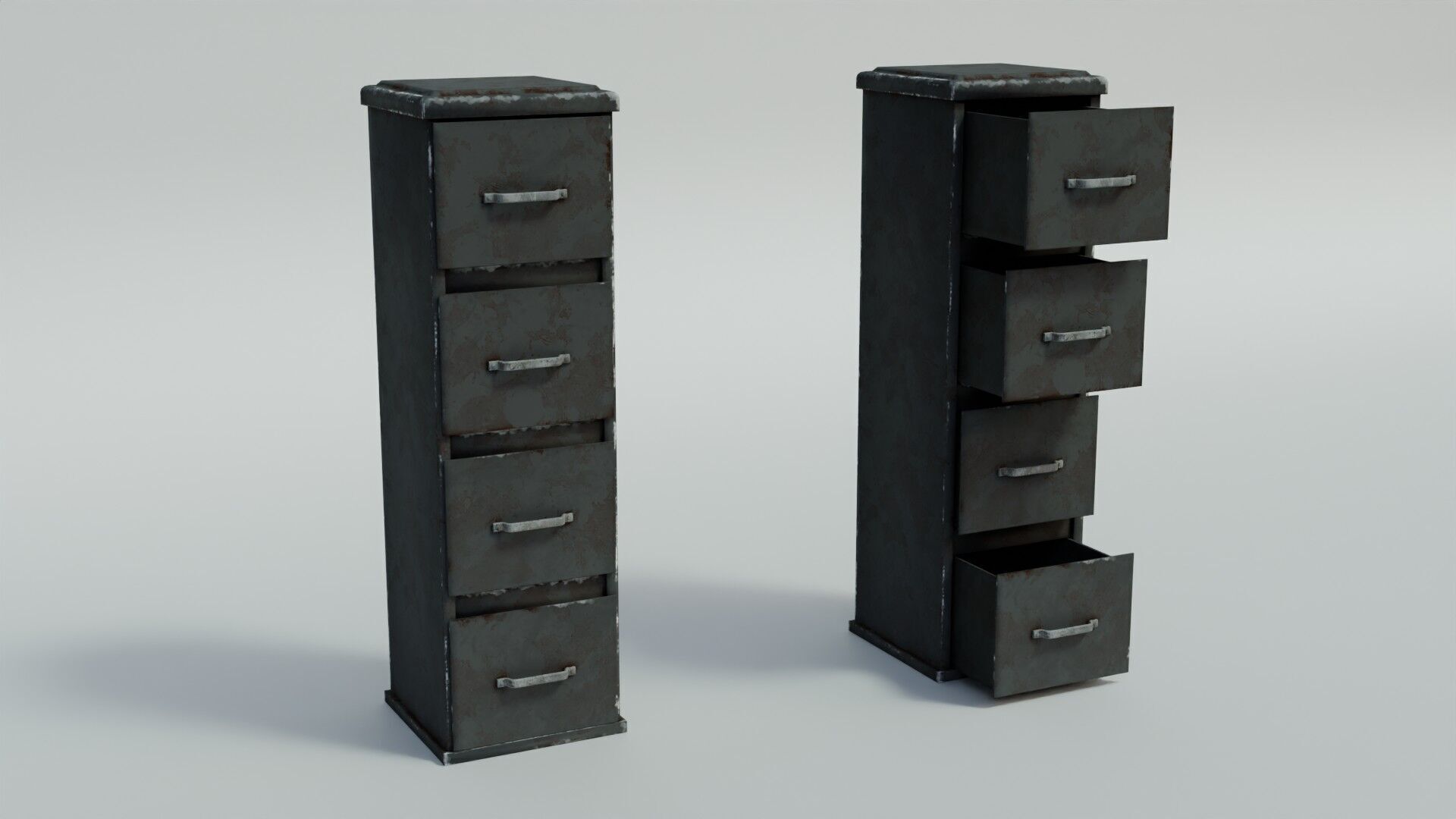 Office Cabinet  Low-poly 3D model_17
