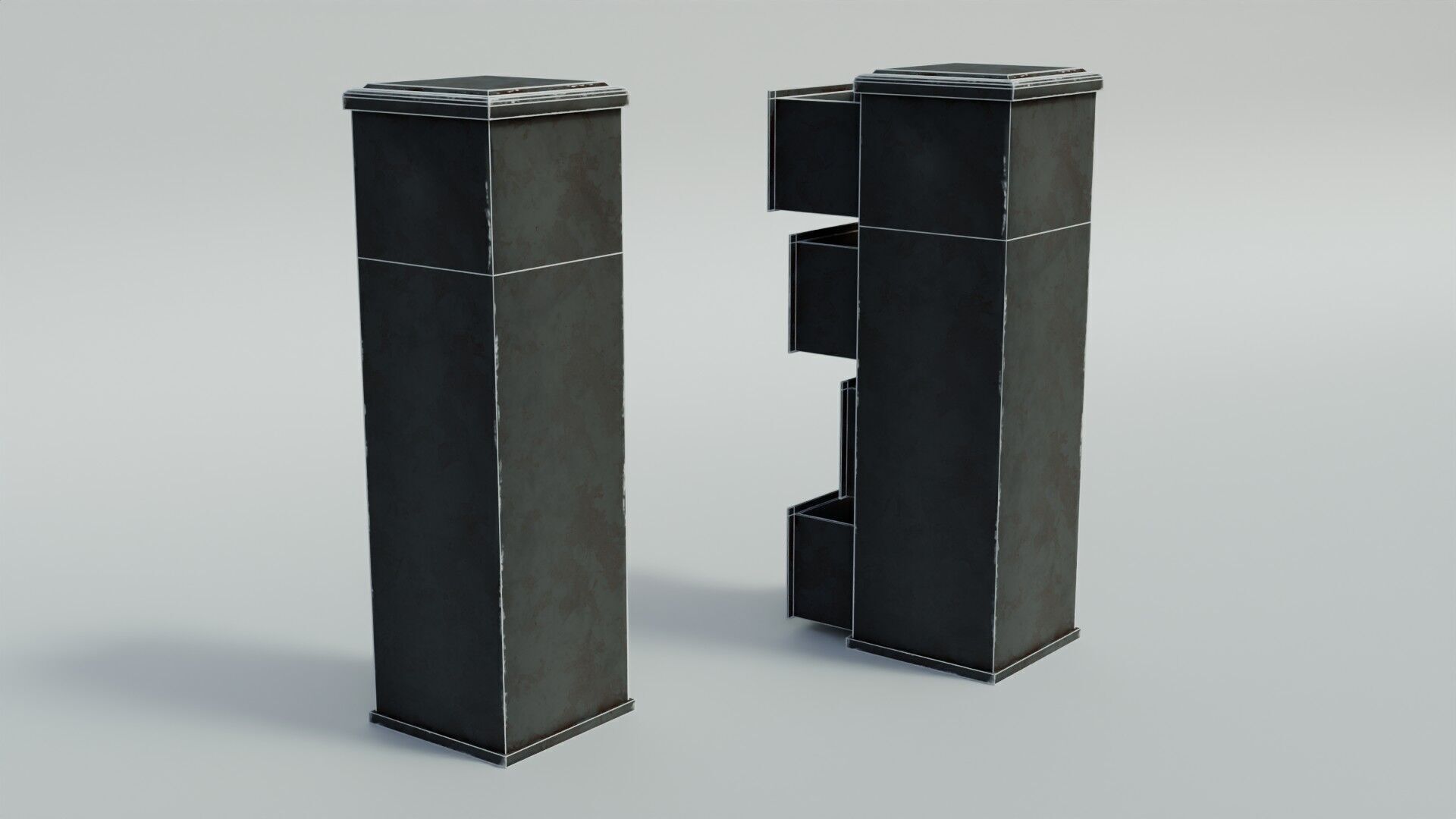 Office Cabinet  Low-poly 3D model_27